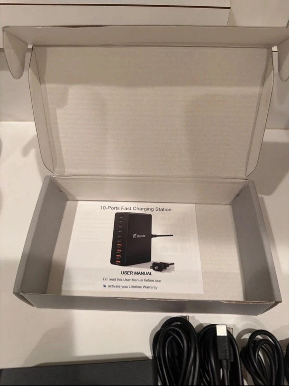 Amazon 10-Port Fast Charging Station - Black